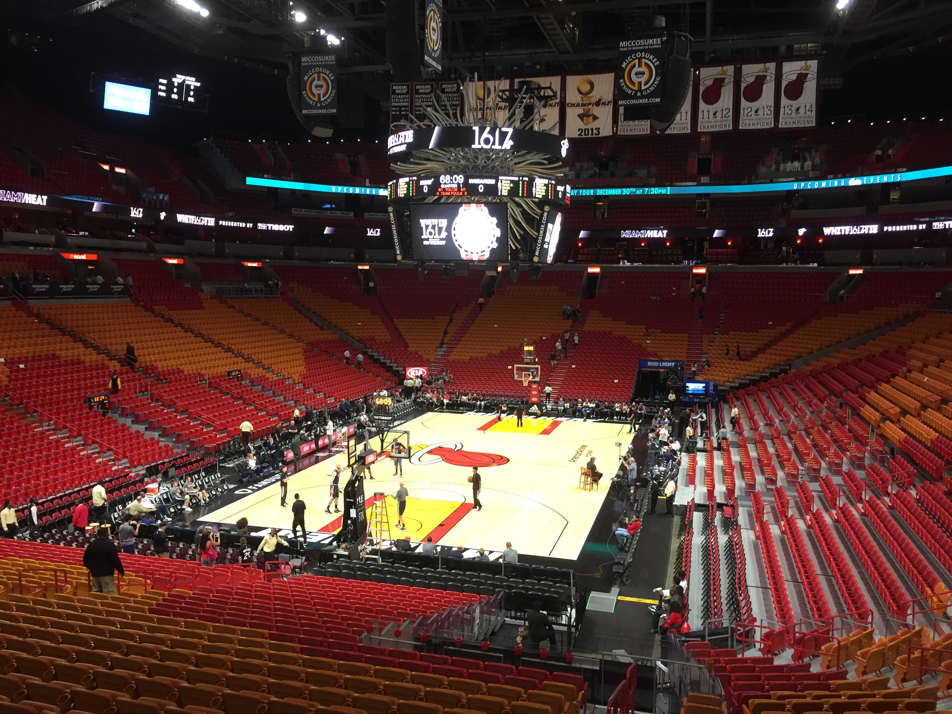 Vue panoramique de la salle nba à Miami