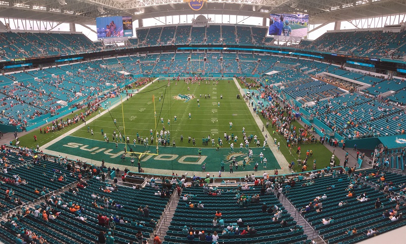 Un match de football américain à Miami